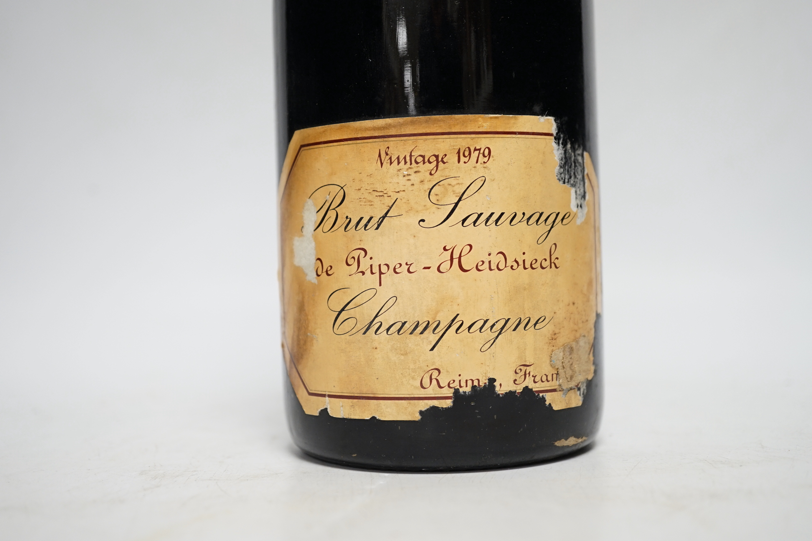 One bottle of Piper-Heidsieck Sauvage champagne, 1979